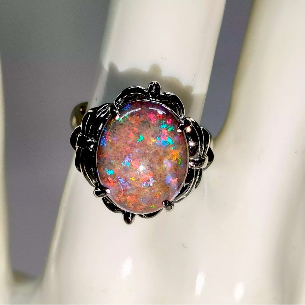 Jewelry Ring   Blackopal Platinum 4104547